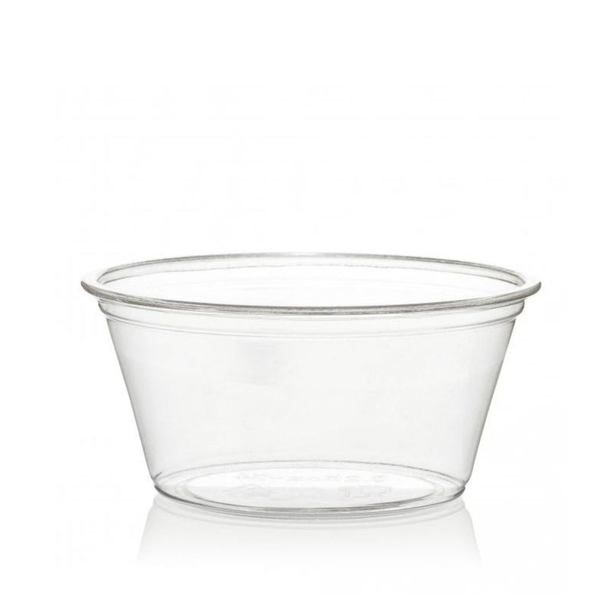 100pcs 2oz Clear Round Plastic Takeaway Sauce Pots With Lids - Deli Pots For Dip Ketchup Chutney - Containers For Slime Wax Melts