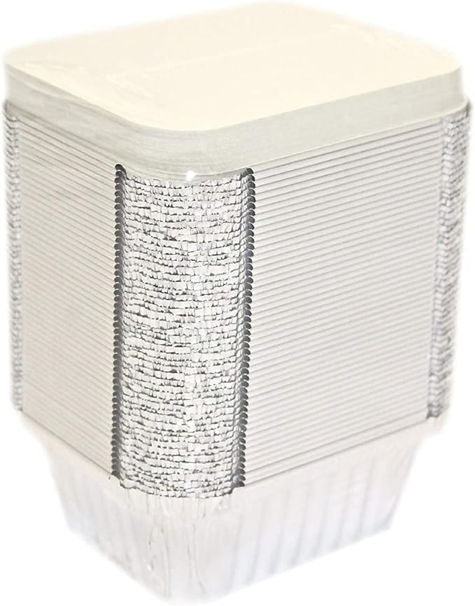 50 High-Quality Aluminum Disposable Foil Food Containers