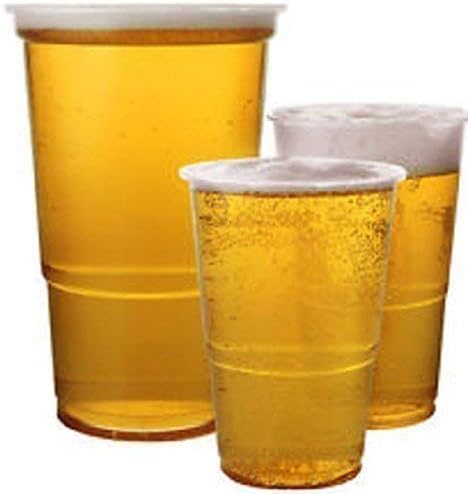 1000 x 16oz Clear Strong Plastic Pint Cups