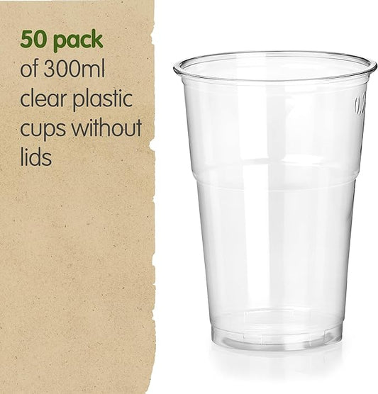 Pack of 50 300ml plastic party cups