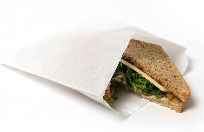 100x Greaseproof Paper Food Bags (7 x 7”)