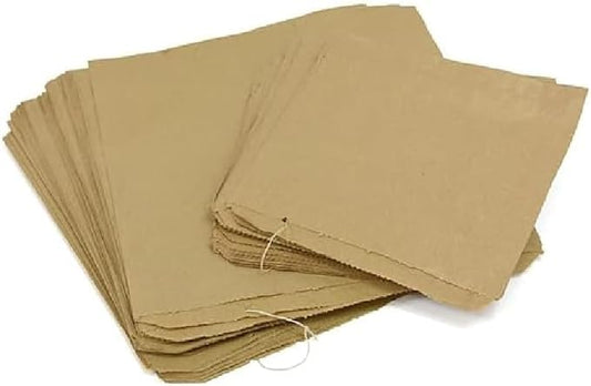200x Brown Strung Paper Bags for various purposes 7''x7''