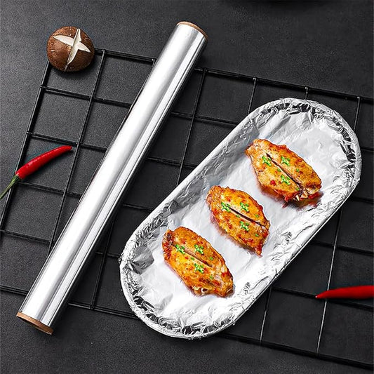 Aluminium Kitchen Catering Tin Foil Roll 450mm x 75m 18" for Hot Food Wrapping Baking Storing