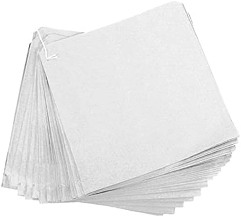 100x  10" x 10" White Strung Paper Bags | Premium Quality UK Made Paper Bags | Kitchen Food Sandwich Fruit Veg Storage Grocery Shop
